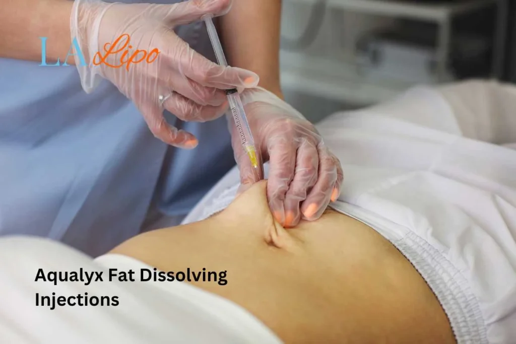 woman having fat dissolving injections Cranleigh in the stomach