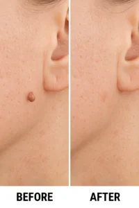 Skin tags removal Cranleigh before and after