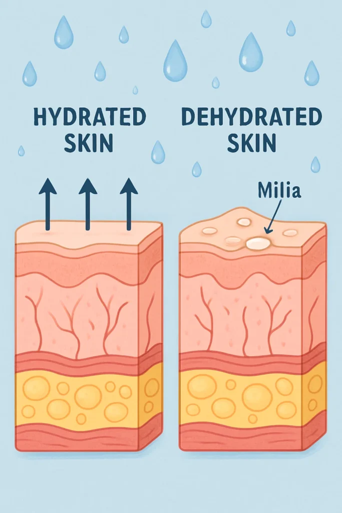 The importance of hydration and milia production Cranleigh