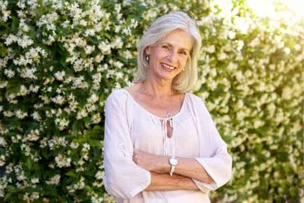 Older woman happy with urinary incontinence treatment Cranleigh