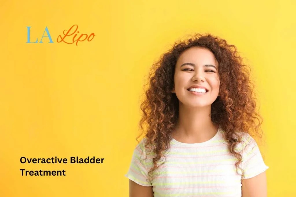 woman smiling about overactive bladder treatment Cranleigh solutions