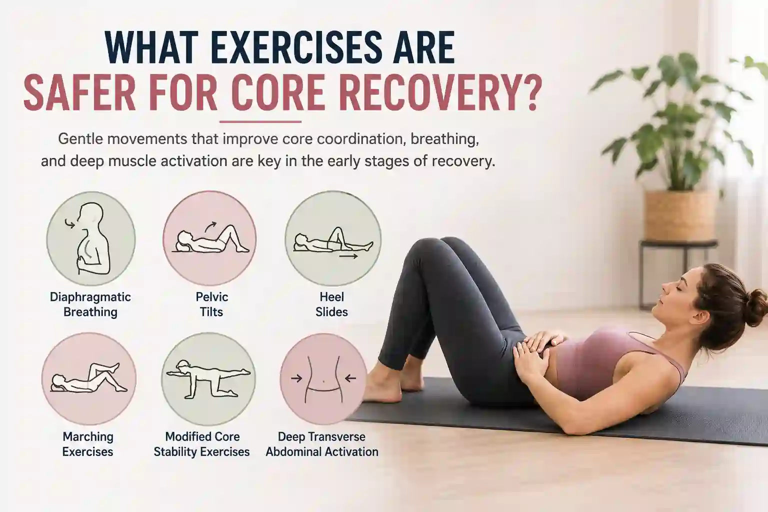 Which exercises may help diastasis recti Cranleigh?
